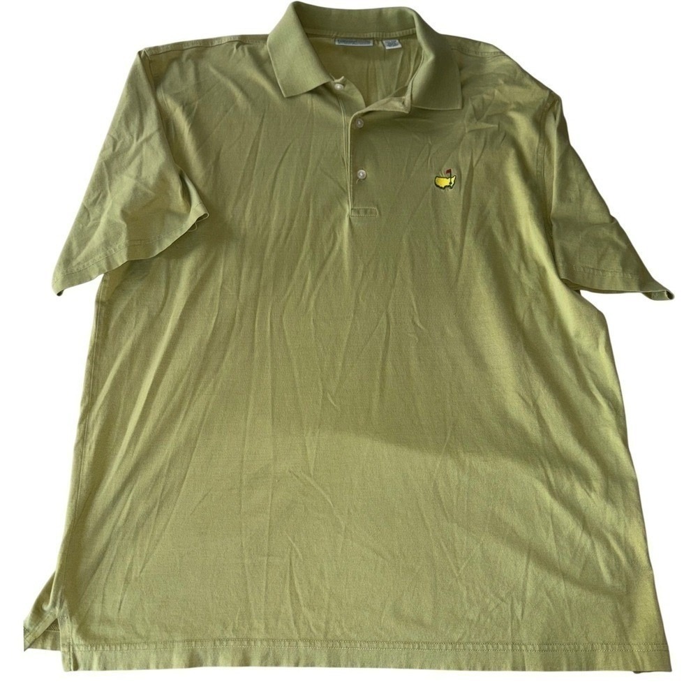 Vintage Augusta National Golf Shop Masters Polo Shirt L Green Pima Cotton USA‎